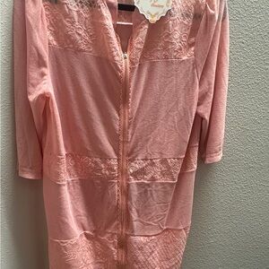 Simply Couture Blush Pink Lace Dress/Bathingsuit coverup NWT Zippered